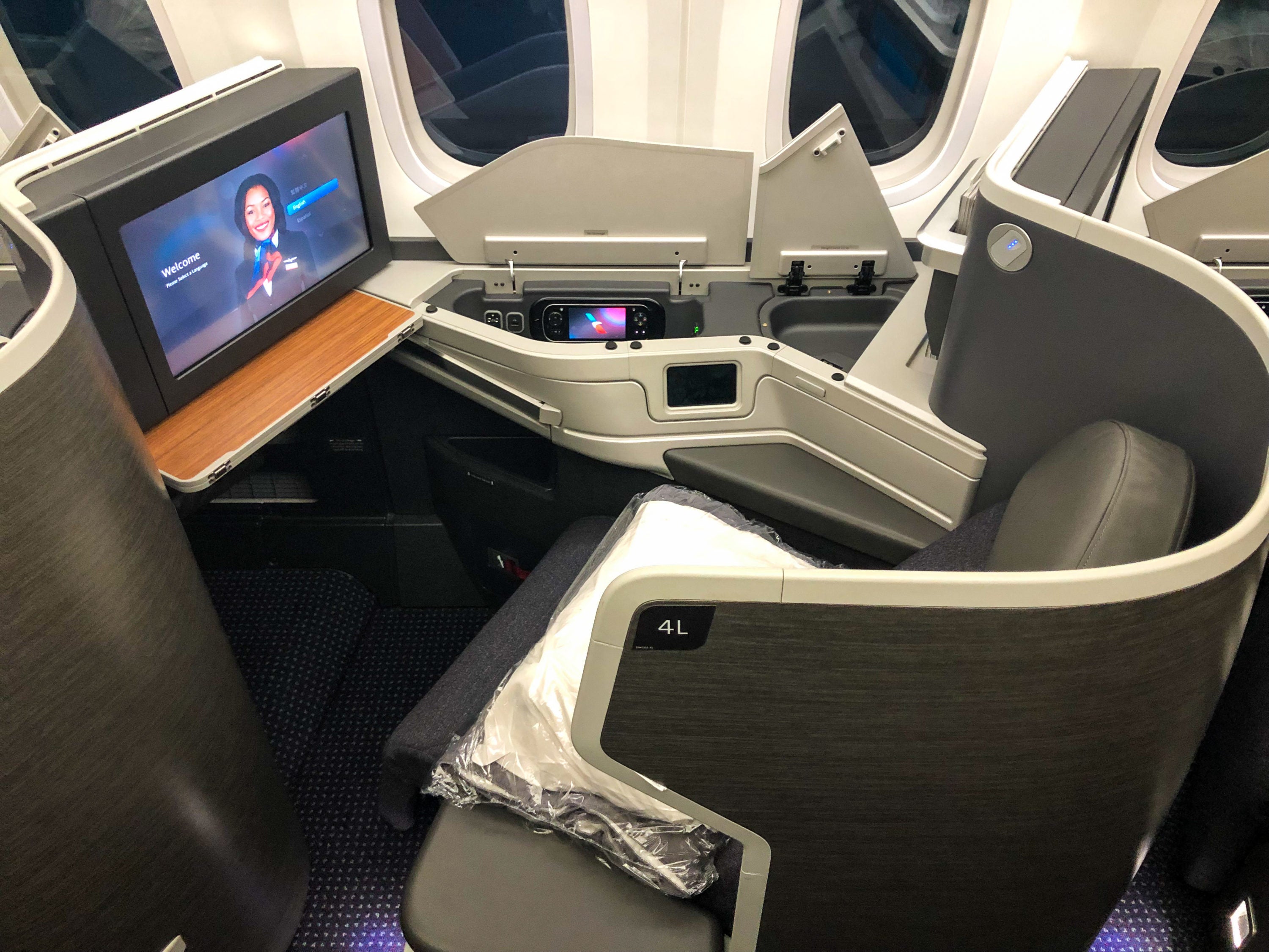 Flagship Business business class seat on Boeing 777-300ER and most 787-9 aircraft