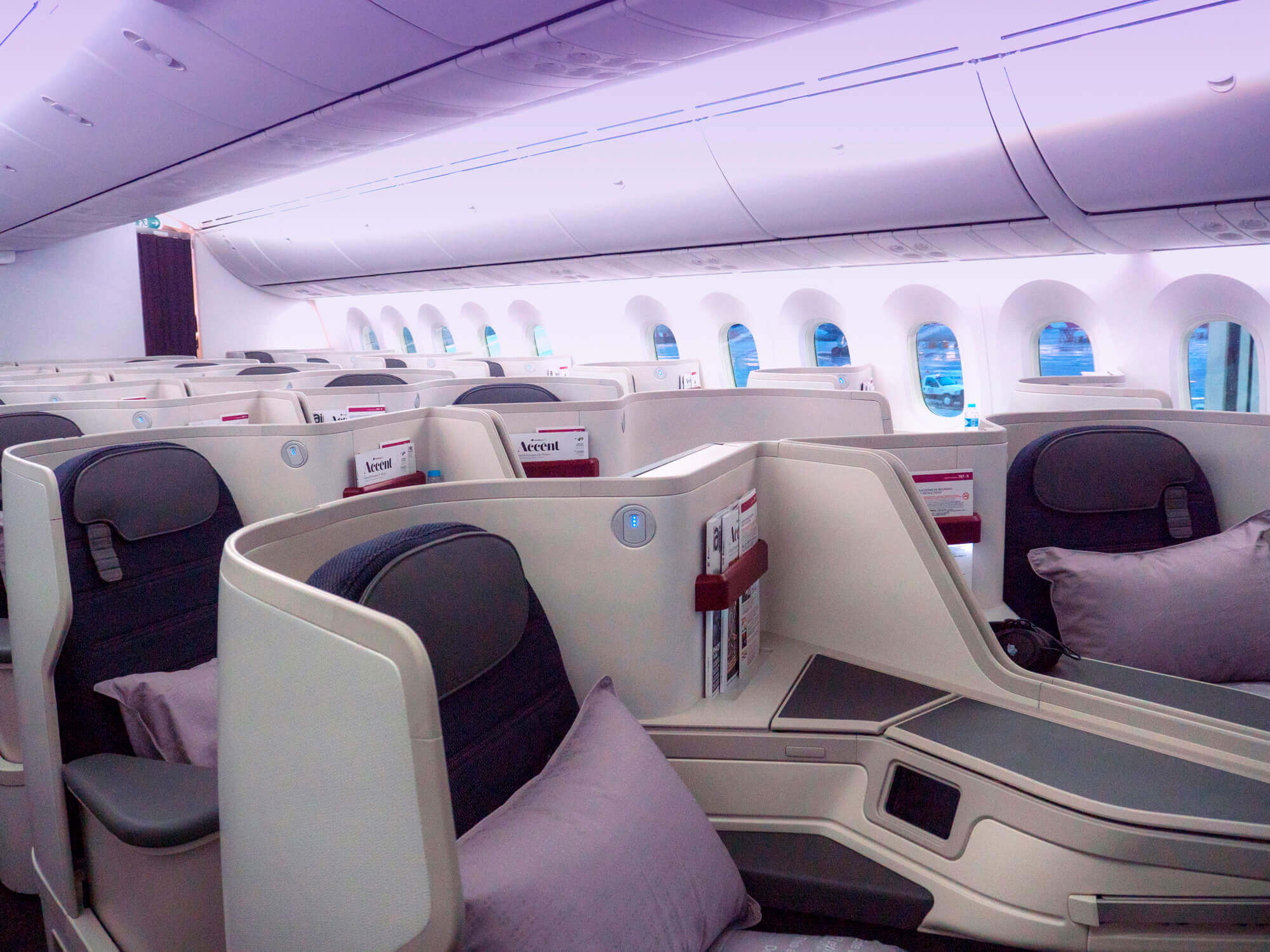 Clase Premier business class seat on Boeing 787-9