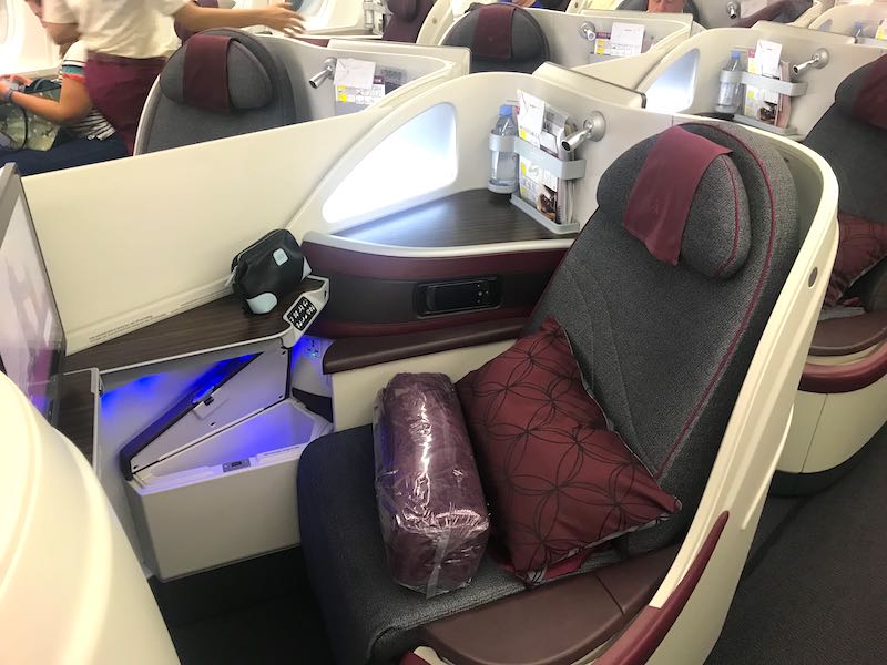 Business Class business class seat on Airbus A380, Boeing 787 and non-Qsuite aircraft