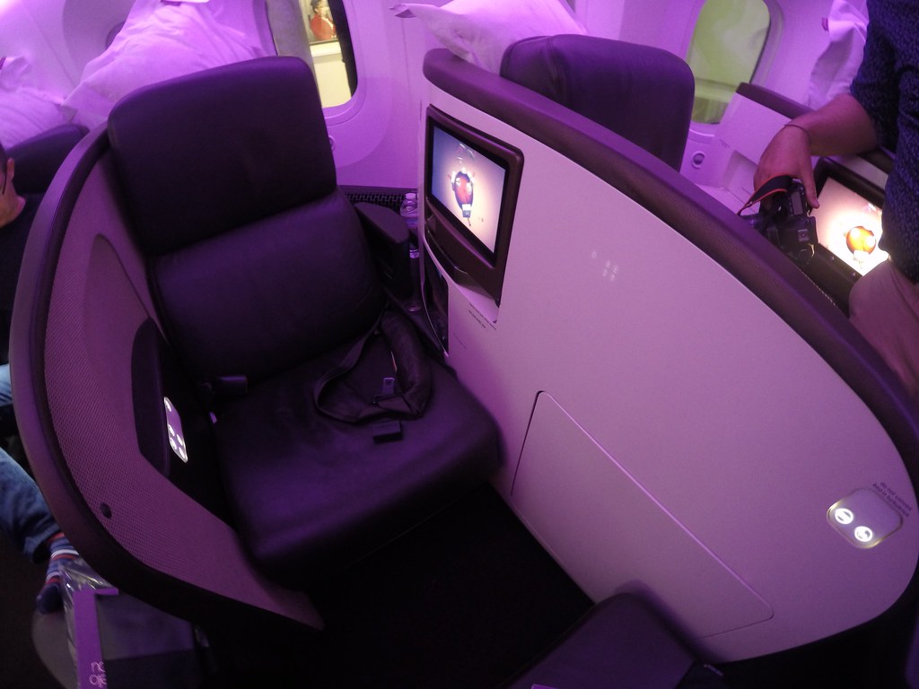 Upper Class business class seat on Boeing 787
